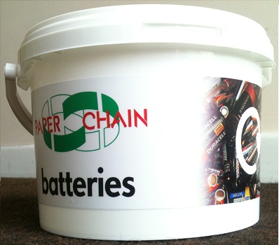 Paperchain Battery Collection Bucket